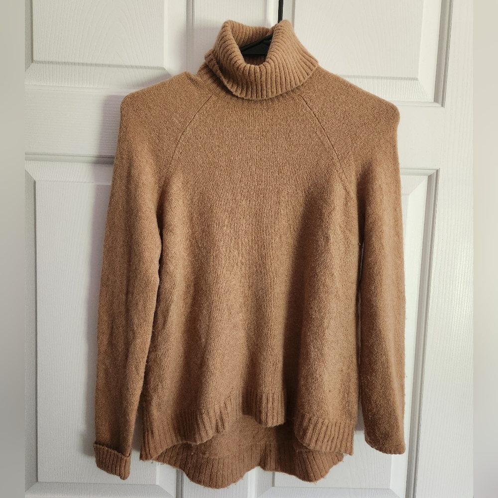 J.Crew Tan Wool Blend Turtleneck Sweater XXS